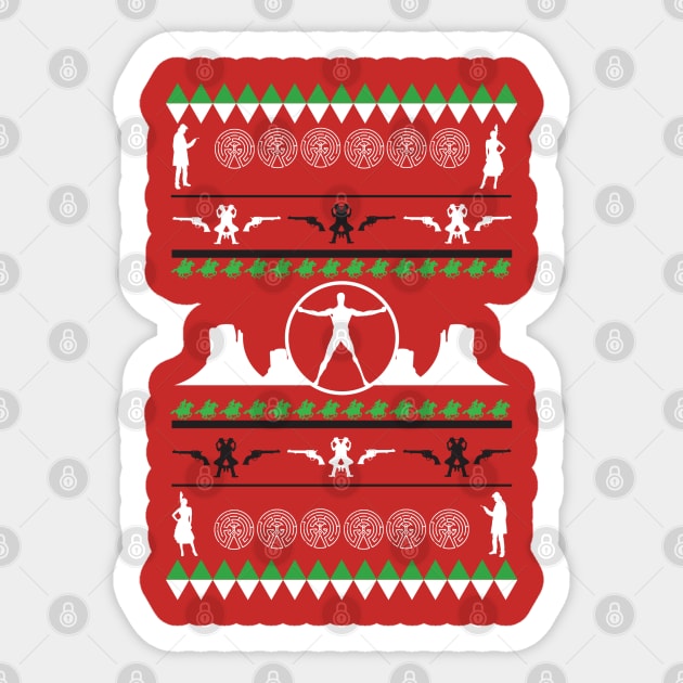 Ugly Christmas Sweater parody Sticker by jemarone